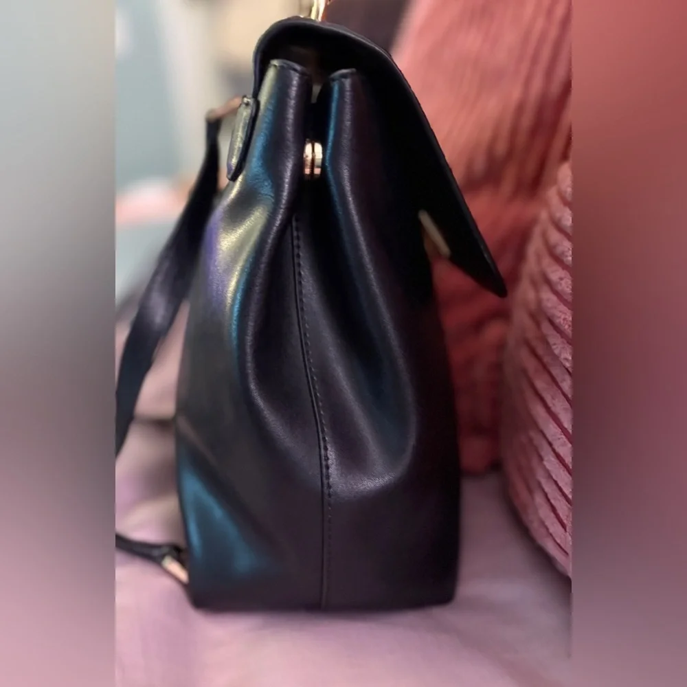 Michael Kors Black Leather Chain-Handle Shoulder Bag